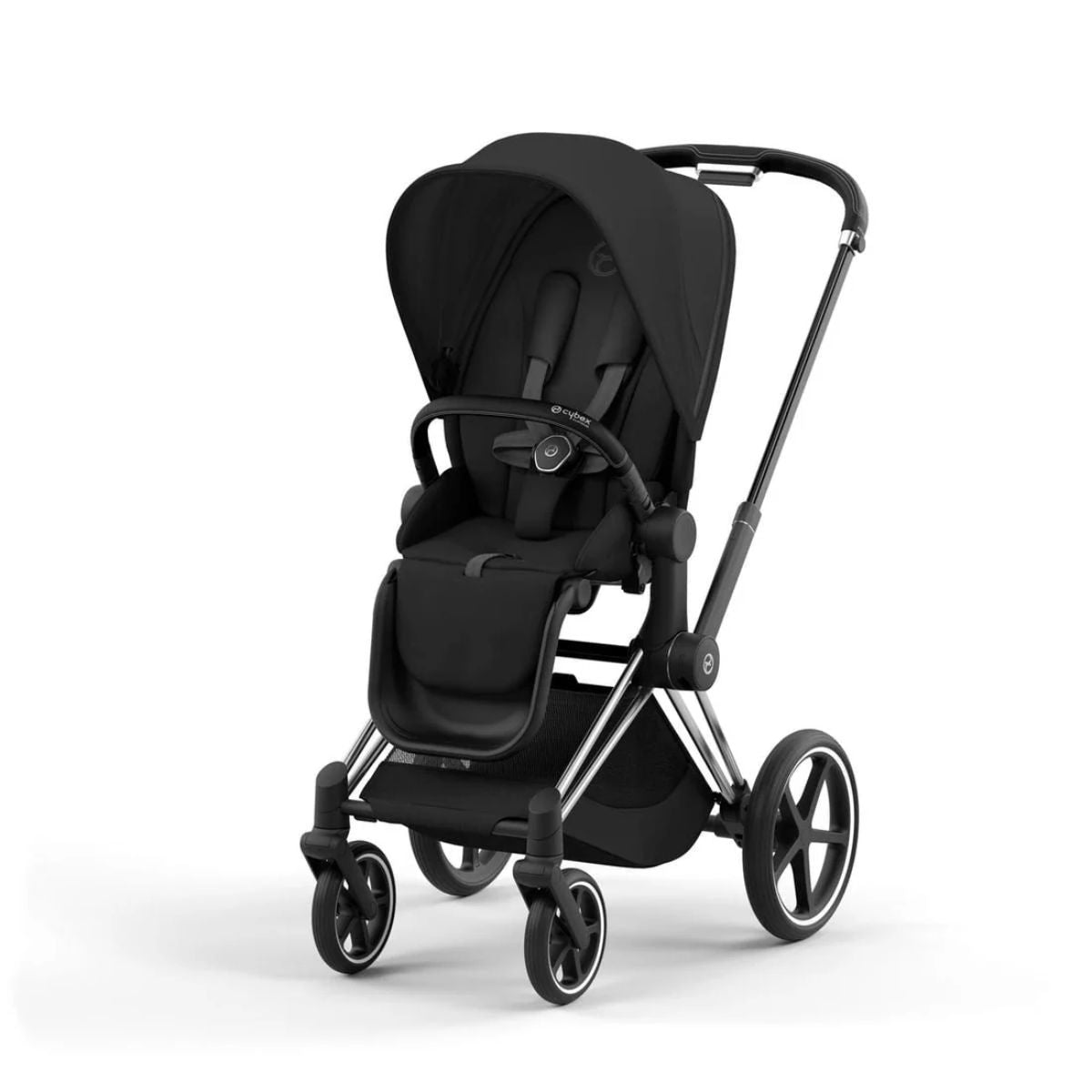 Cybex Priam 4 Stroller - Chrome Black / Sepia Black - Premium Design and Convenience