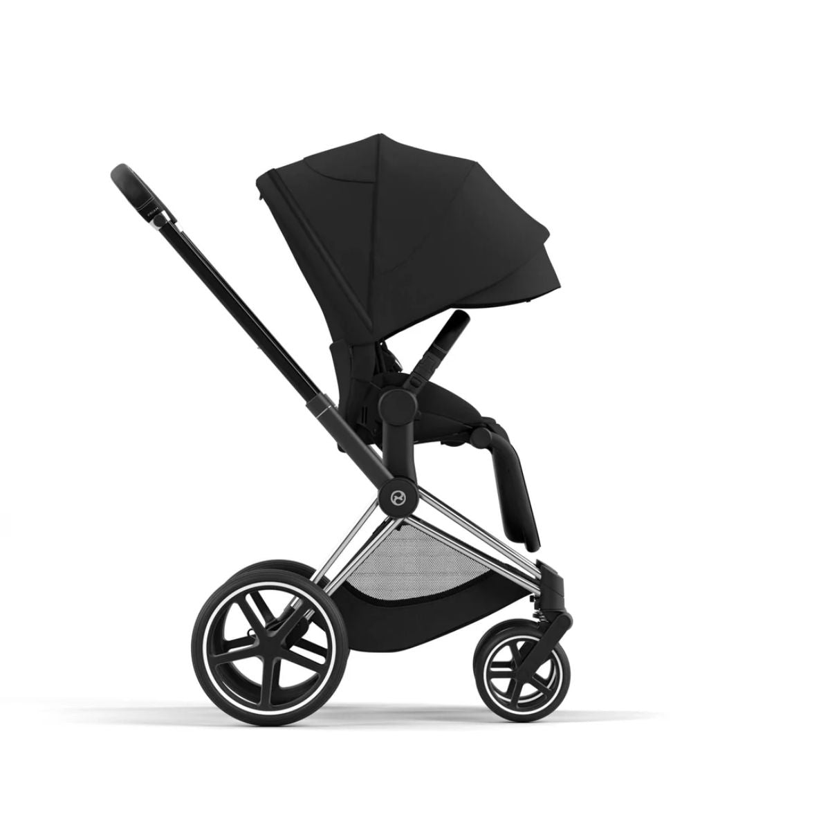 Cybex Priam 4 Stroller - Chrome Black / Sepia Black - 3 in 1 Travel System