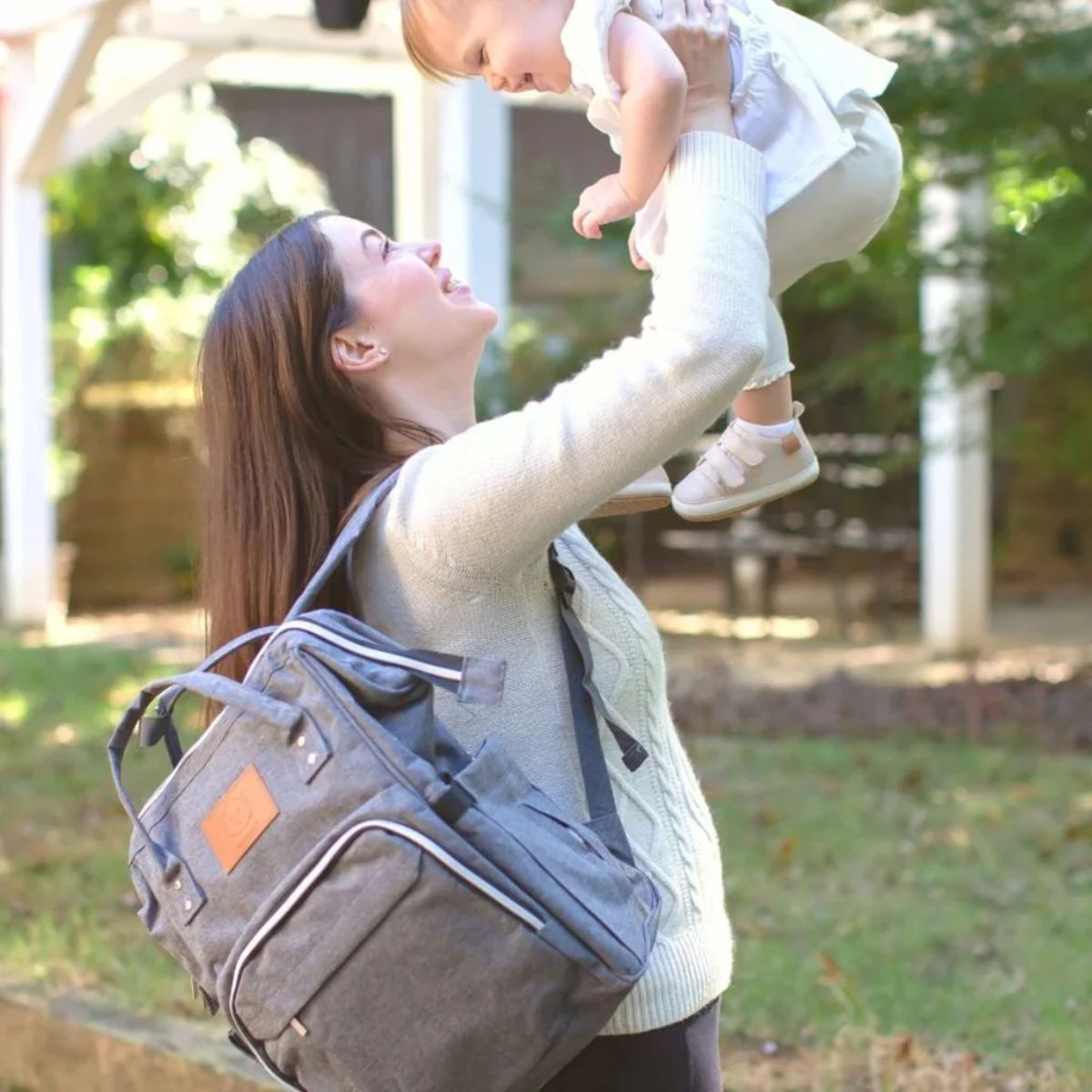 KeaBabies Original Diaper Bag Backpack - Classic Grey - Versatile and Practical for On the Go
